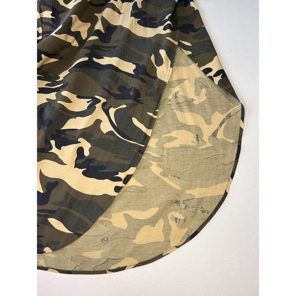 Ashley Stewart Women's Plus Size 24 Camo High-Low Button-Up Tunic Shirt - Picture 7 of 7